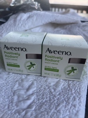 Lot 2 Aveeno Positively Radiant Night Cream 1.7 Each New Sealed free ship