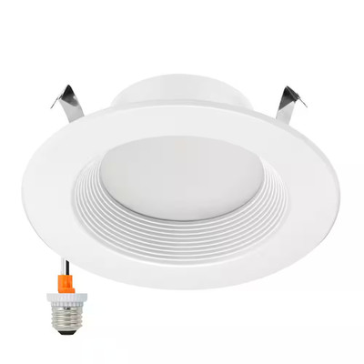 4 In. 5 CCT Retrofit Recessed LED Downlight with E-26 Quick Connect, Color Selec