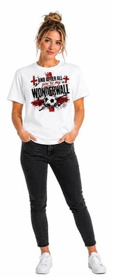 Damen T-Shirt Trash Water Colour You're My Wonderwall England Lady Fit weiß