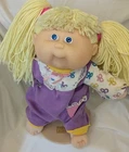 Cabbage patch Kid Blonde Hair Doll Blue Eyes Original Cpk Outfit