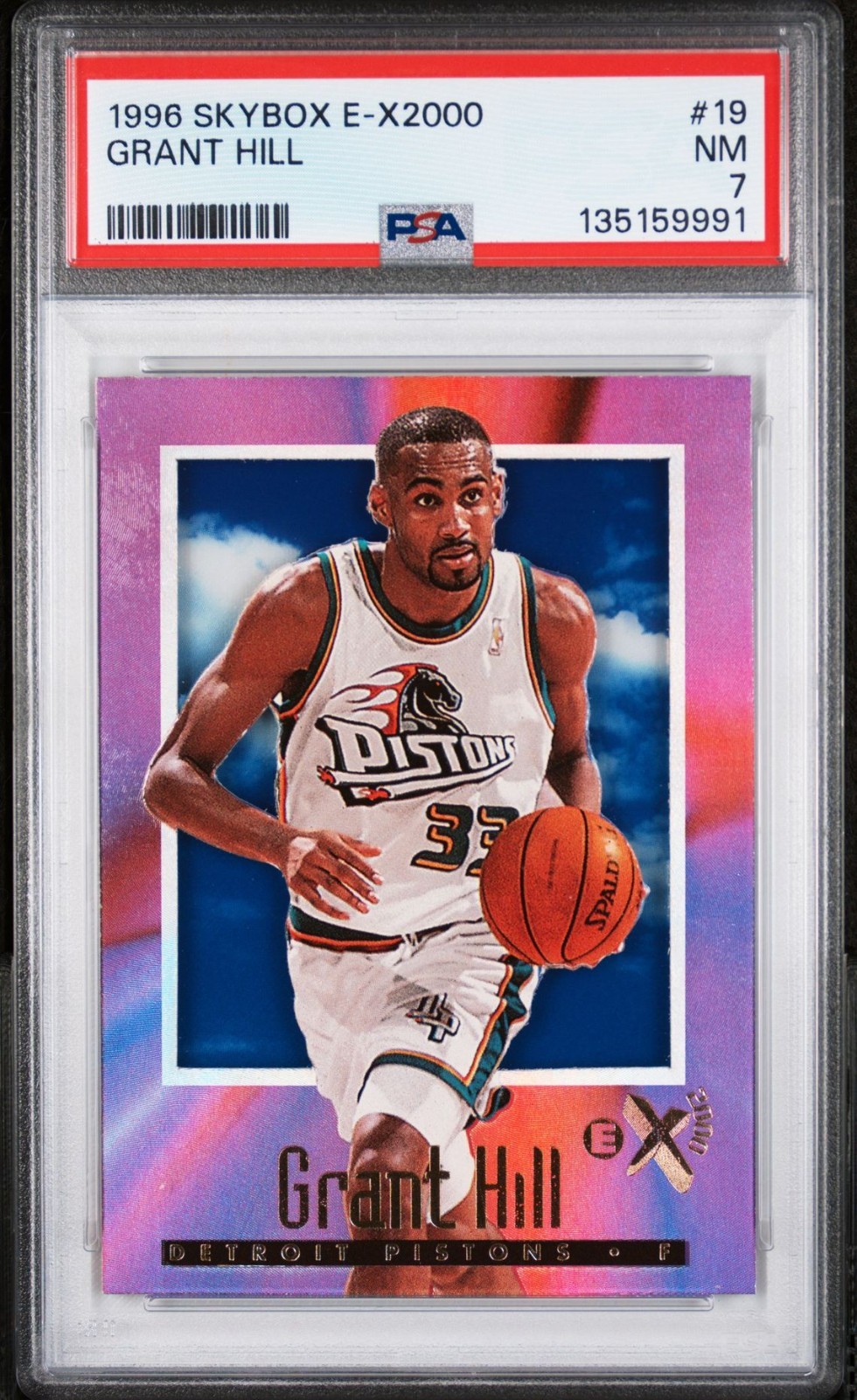 1996-97 Skybox E-X2000 #19 Grant Hill PSA 7 Detroit Pistons