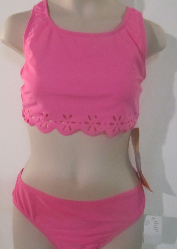 NWT Coral Cove Hot Pink 2 Piece Swimsuit Size 14 1/2