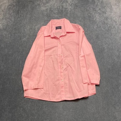 Chaps Shirt Womens L Pink Long Sleeve Classics Button Up Casual Office Wear