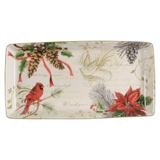 222 Fifth Holiday Wishes Rectangular Serving Platter 8923921