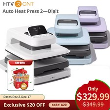 HTVRONT Automatic Heat Press 2-Digit 15x15 for T Shirt Printing Pressure Auto