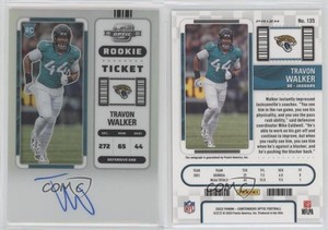 2022 Contenders Optic Ticket RPS Silver Prizm Travon Walker #135 Rookie Auto RC