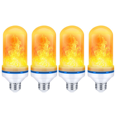1-4 Stück LED Licht Fackel Feuer Lampe Flammen Effekt E27 9W Glühbirne Flacker