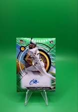 2023 Topps Finest Autographs Canaan Smith-Njigba #FA-CSM Green Wave. /99 H27