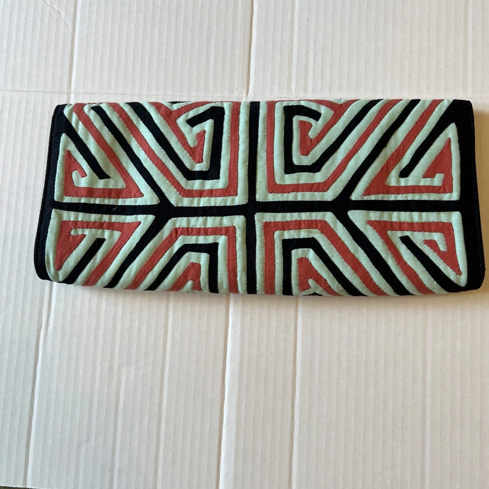 Mola Sasa Clutch Bag Black Red Light Mint - Image 4 of 4