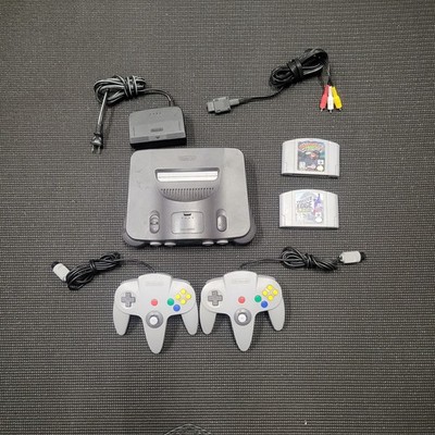 Nintendo 64 N64 Bundle Console, 2 Controllers, 2 Games and Cords Tested Works