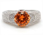 3CT  Padparadscha 925 Sterling Silver Ring Sz 8 L1-6 — photo 1