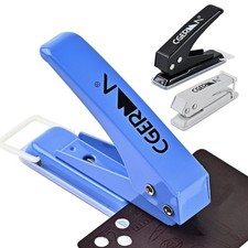 Single Hole Puncher, 3 Pack 1/4" Hole, 50 Labor Savings, Heavy Duty Met