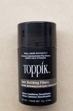 TOPPIK Hair Building Fibers, Dark Brown - 0.42oz.