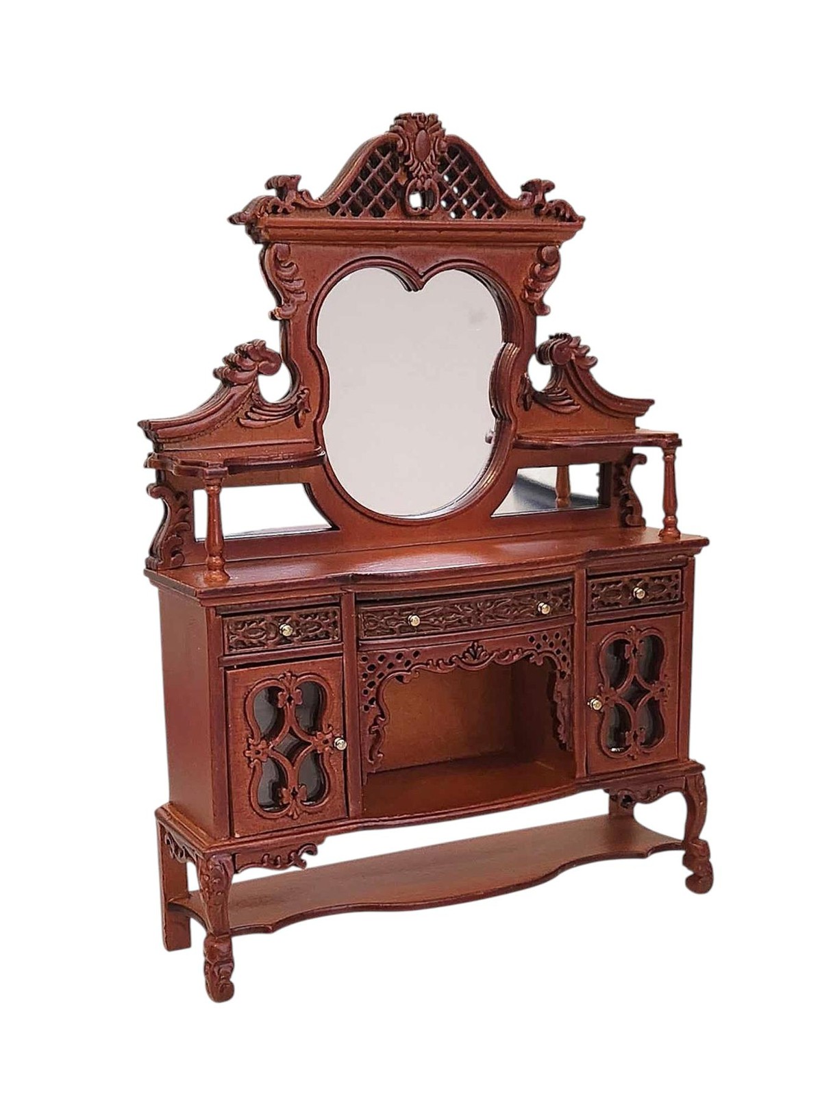 Dolls House Sideboard Dresser Walnut Victorian Platinum Dining Room Furniture