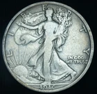 1916 50C Walking Liberty Silver Half Dollar First Year VG/F ~ 26450