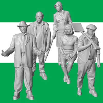 G SCALE EVERYDAY FIGURES DEAN 250 TO CHOOSE FROM    1/24 UNPAINTED RESIN