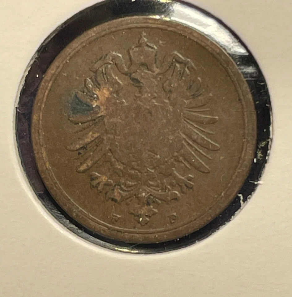 Germany 1 pfennig 1876 Wilhelm I KM#1 F Stuttgart Copper aF B2200 - Image 4 of 4