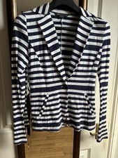 Women’s Armani Exchange Cotton Blazer Blue And White Stripe Size XS
