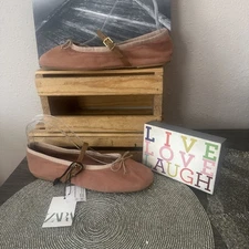 ZARA Dusty Dark Mauve SUEDE Leather MaryJane Bow Ballet Flats Euro 38 US 7.5 NWT