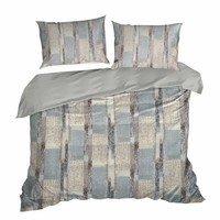 BettwäSche Bettgarnitur Beige Grau Bettbezug 220X200Cm Kissenbezug Deko