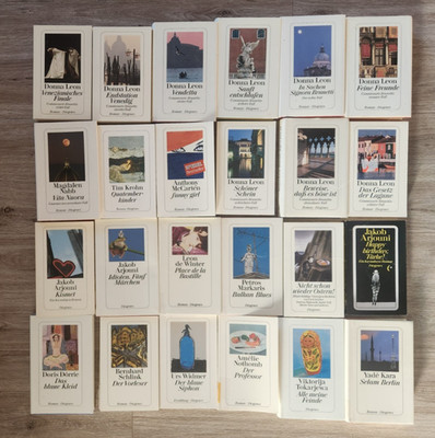Bücherpaket TB + HC 24 x Diogenes Leon McCarten Krohn Nabb Dörrie Nothomb Liste!