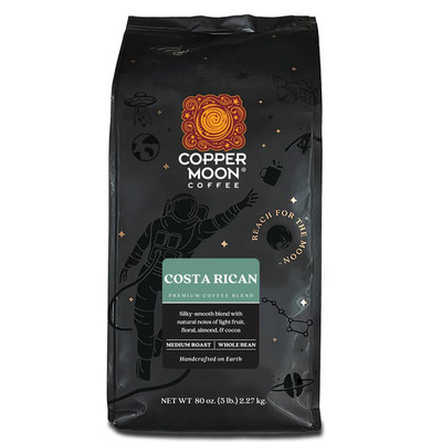 Whole Bean Coffee, Medium Roast, Costa Rican Blend, 5 Lb.