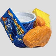 Hot Wheels Playa Arena Jugar Juguetes Cubo de Agua Pala Moldes Caja de Arena 8 Piezas De Colección 2004