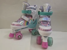 Sulifeel Girls Rainbow Unicorn Roller Skates  - New Medium 