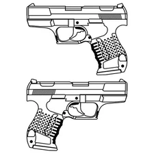 PISTOL HAND GUN SPORT SHOOTING CAR WINDOW LAPTOP VINYL DECAL STICKER (PG-1)
