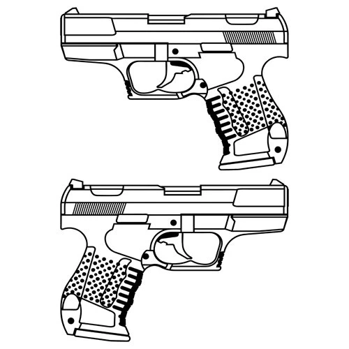 BEST VINYL STICKERS PISTOL HAND GUN SPORT SHOOTING CAR WINDOW LAPTOP VINYL DECAL STICKER (PG-1)