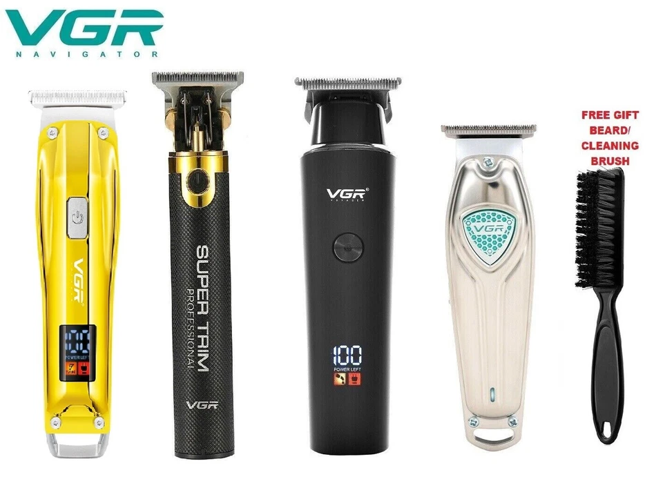 VGR Mens Hair Clipper Detailer Beard Trimmer Cordless Shaver USB Zero Gap T-cut