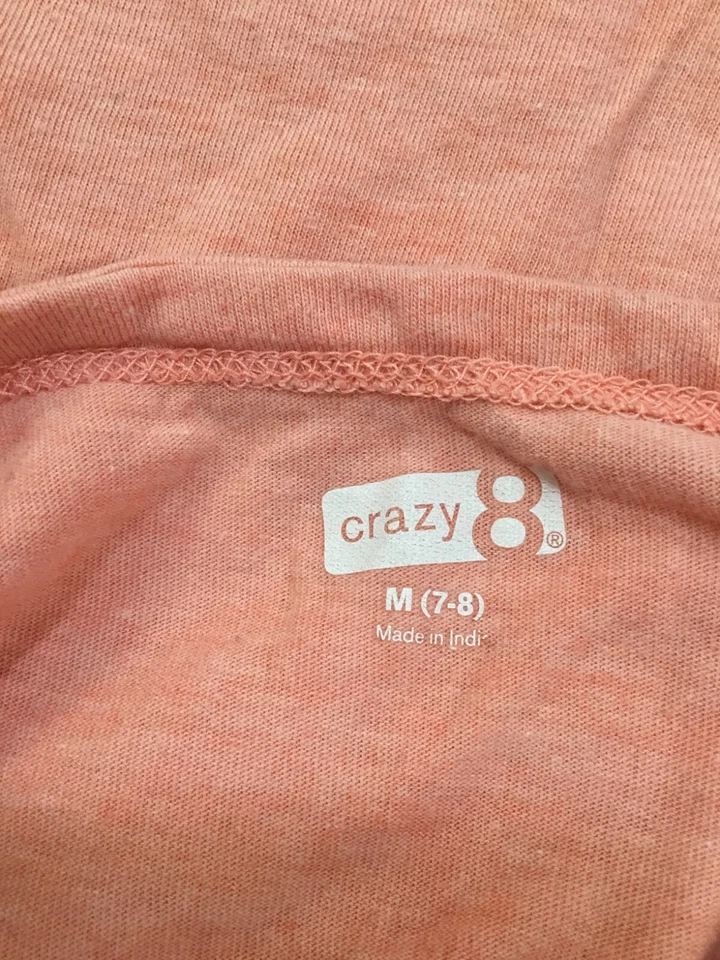 Lot of 2 pcs Girls Tops: Crazy 8 Long Sleeve Sz M 7-8 & Epic Threads Top Size S - Image 4 of 4