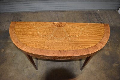 Heritage Heirloom Demi Lune Hall Table Console Table Sunburst