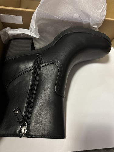 Dr. Scholl's Women's Pearl Mid Calf Boot Black Smooth 9.5M - 第 5/6 張圖片