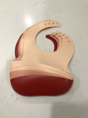 Baby Silikon Lätzchen Futterfänger weich geschlechtsneutral wasserdicht Flex Babyschere - Bild 8 von 10