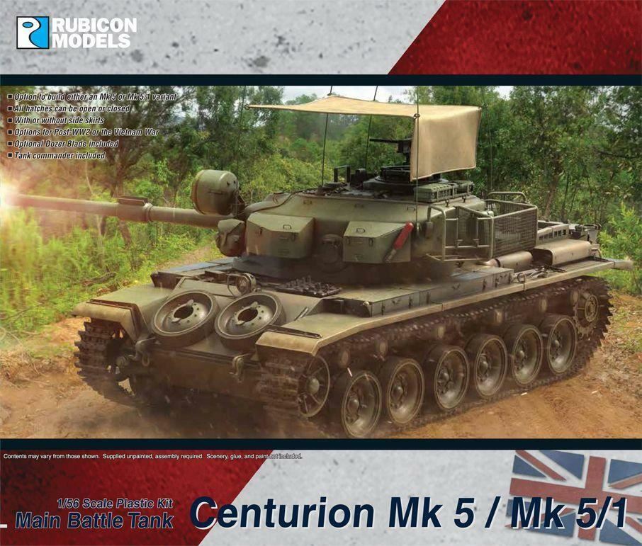 Centurion MBT Mk 5 / Mk 5/1 (FV4011) 1/56 plastic kit Rubicon 280105