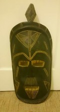 Large African Tribal Folk Art Mask