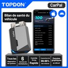 OBD2 Bluetooth TOPDON CarPal – 90 marques, AutoVIN, données graphiques, rapport