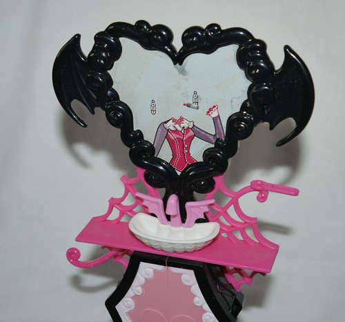 Monster High Zubehör SPIEGELSCHRANK Vanity Draculaura Powder Room Badezimmer - Bild 3 von 7