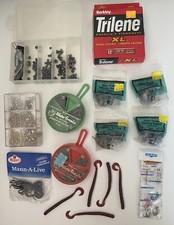 Mixed Lot Vintage Fishing Accessories Tackle Lures Hooks Cases Sinkers Line