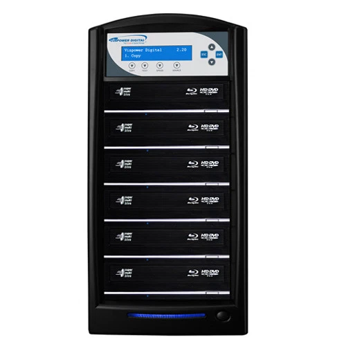 1-6 Blu-ray DVD CD Duplicator 500GB HDD USB 3.0 CopyConnect SharkBlu-S6T-BK - Image 2 of 4