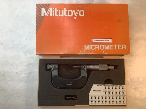 MITUTOYO Micrometer 126-138 TMC-2” Screw Thread Micrometer 1-2” .001” Japan