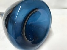 RARITÄT, HOLMEGAARD BLAUES GLAS, VASE, LANGER HALS, 33 CM