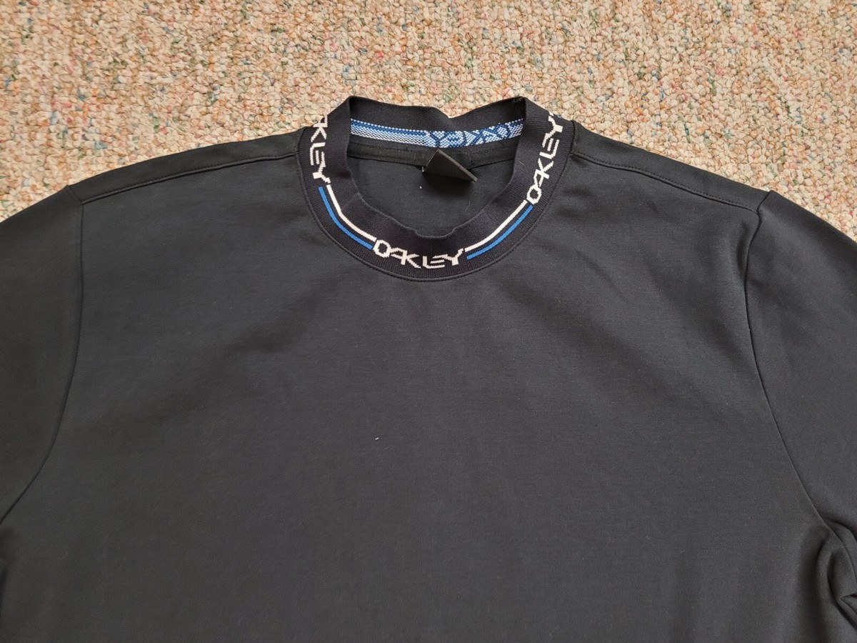 Oakley Shirt Mens Medium Black Performance Mock Neck Custom