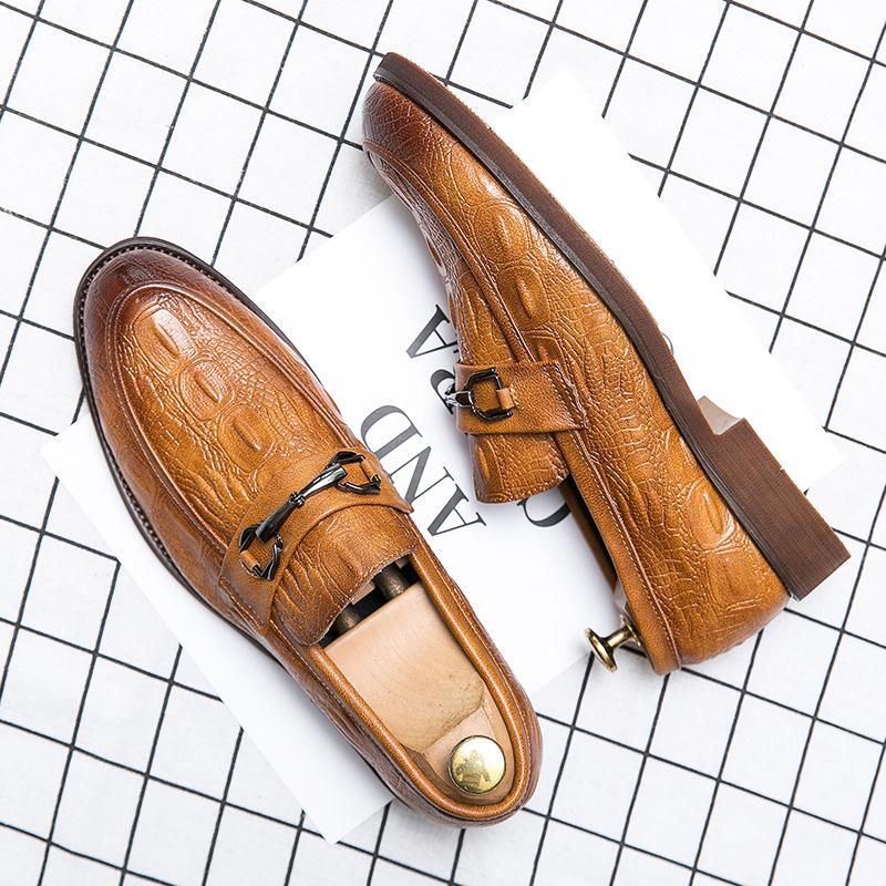 SAOLA Abito da uomo pump chain formale punta britannica pullOn scarpe Oxford OL