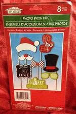 CHRISTMAS Photo Booth Props - Set of 8 - Holiday Party - Create Fun Photos