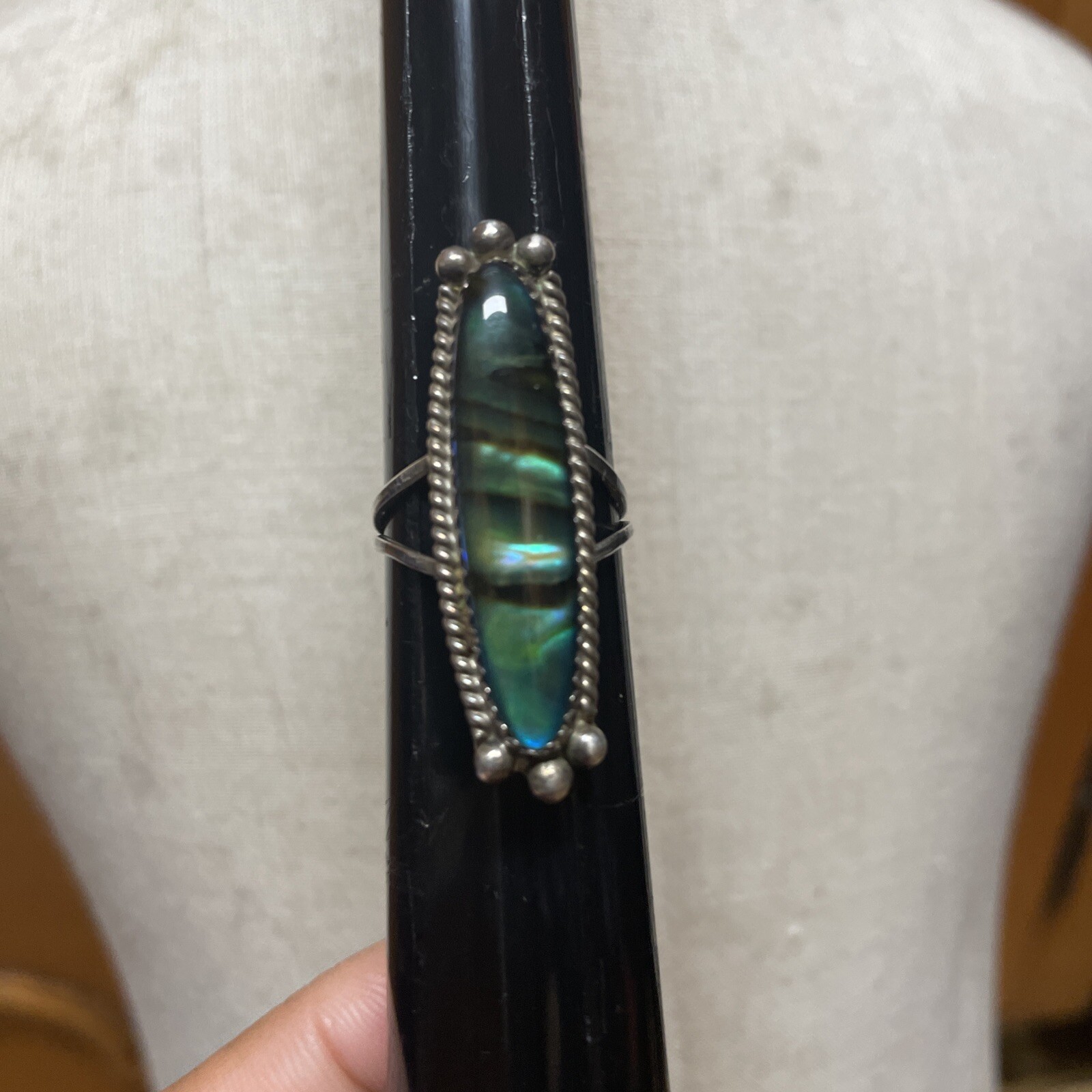 Sterling Silver Ring With Abalone Shell - image 1