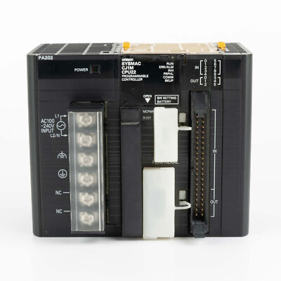 Omron CJ1M-CPU22 Ver. 4.0 Cosmetically ''B'' + Power Supply (A808)