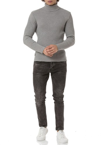 Redbridge Herren Strickpullover Rollkragen-Pullover Strickpulli Stehkragen Knit - Picture 40 of 40