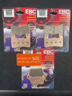 EBC HH Front & Rear Brake Pads Kawasaki ZX6R 636 - 2013 - 2017 FA296HH FA436HH